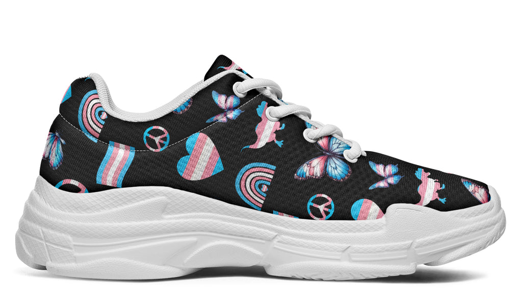 Trans Love Chunky Sneakers - Offbeat Sweetie