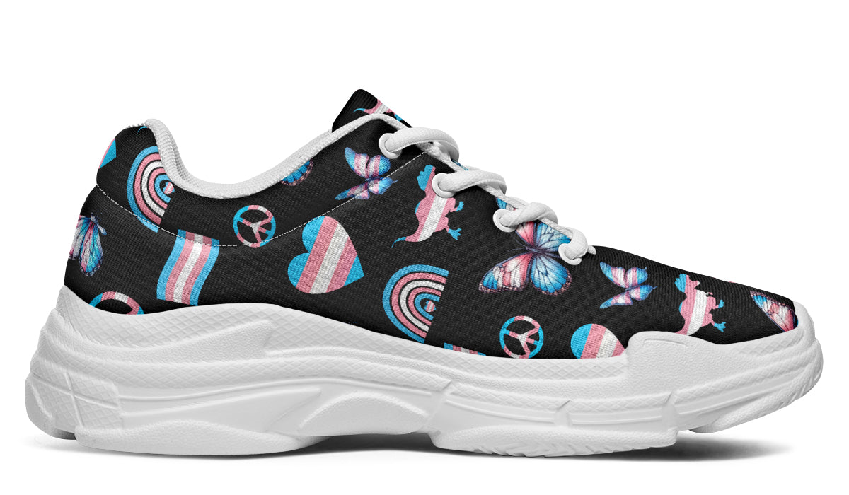 Trans Love Chunky Sneakers - Offbeat Sweetie