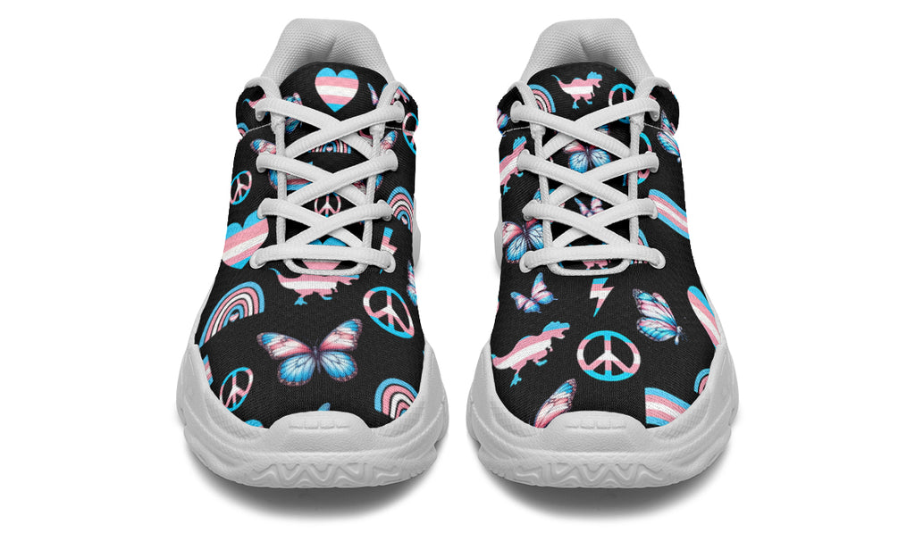Trans Love Chunky Sneakers - Offbeat Sweetie