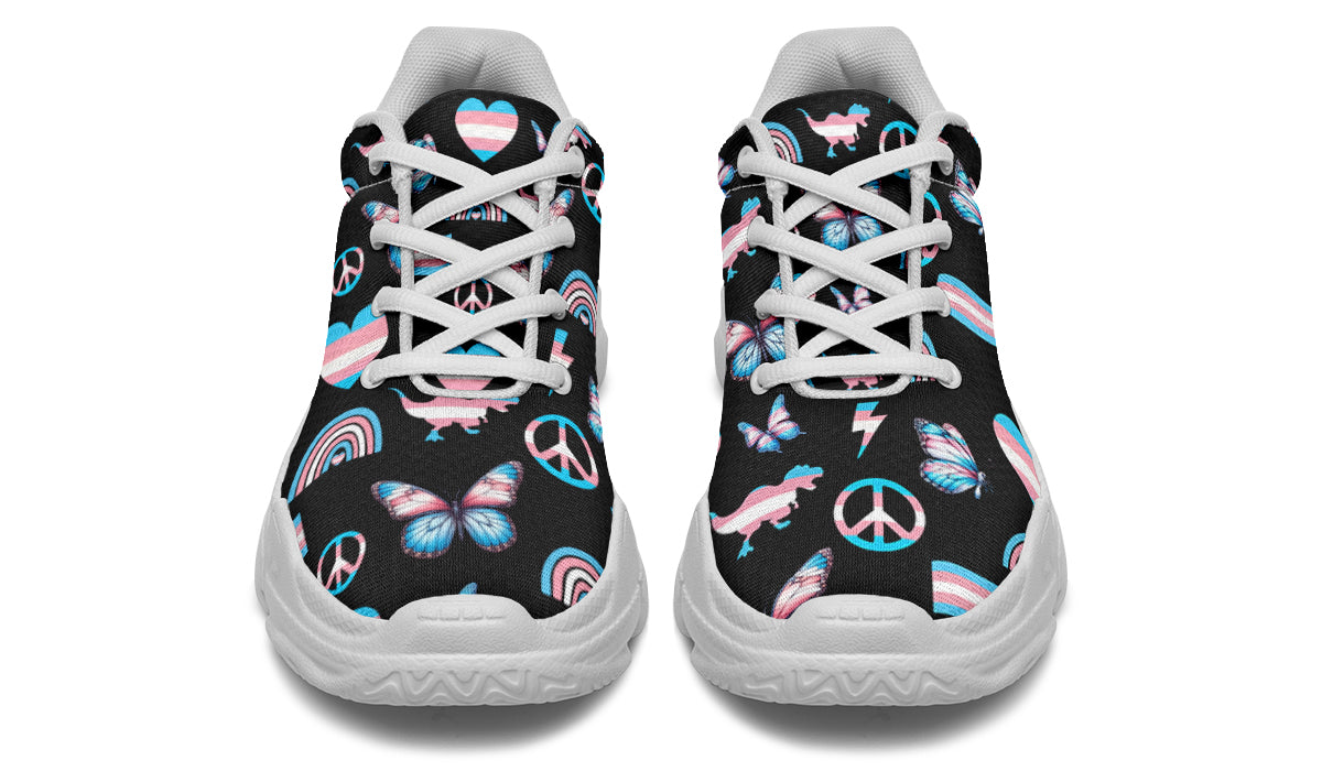 Trans Love Chunky Sneakers - Offbeat Sweetie