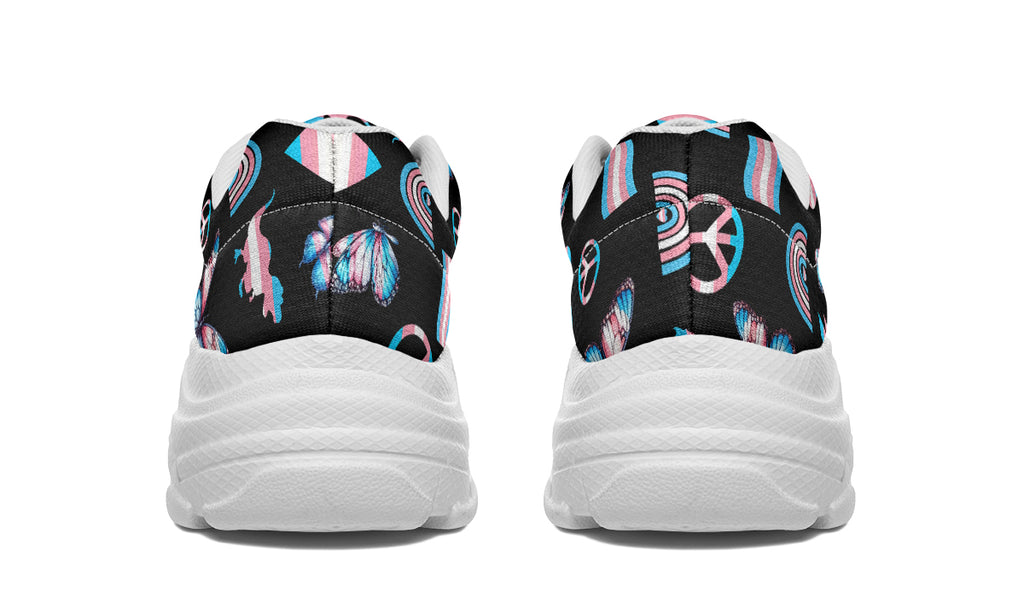 Trans Love Chunky Sneakers - Offbeat Sweetie