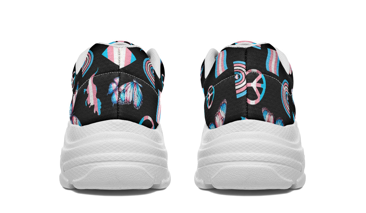 Trans Love Chunky Sneakers - Offbeat Sweetie