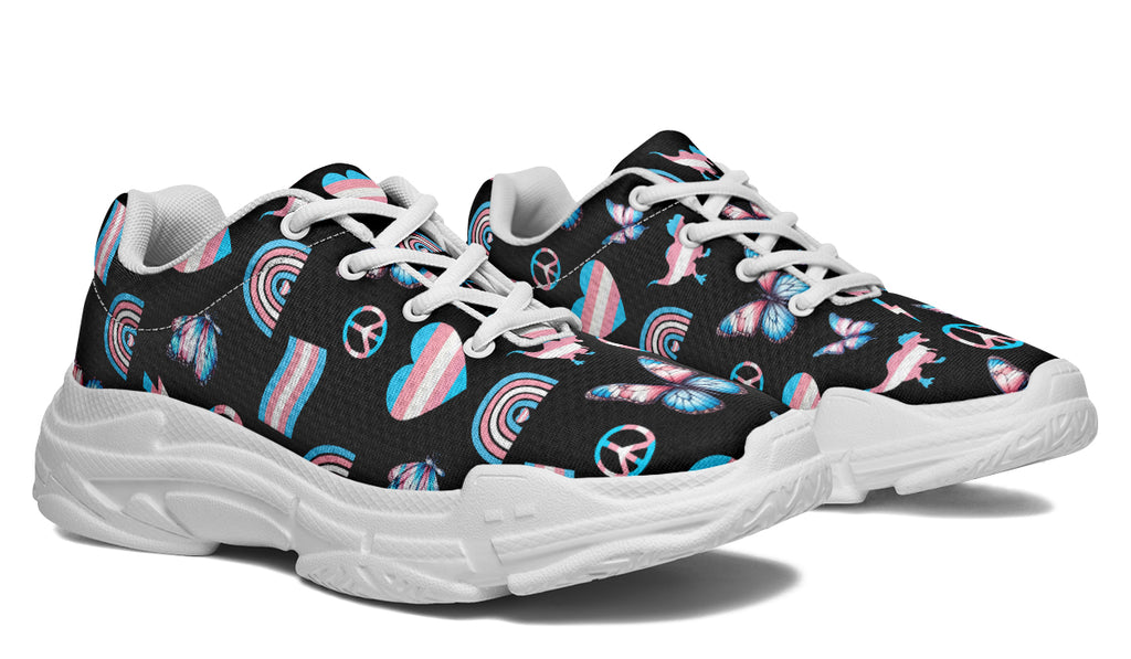 Trans Love Chunky Sneakers - Offbeat Sweetie