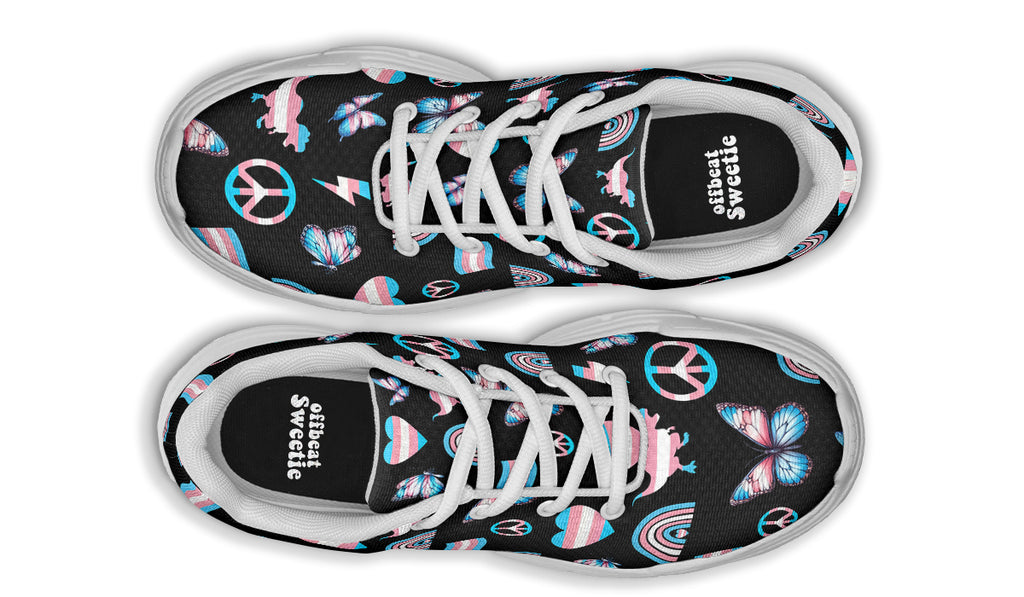 Trans Love Chunky Sneakers - Offbeat Sweetie