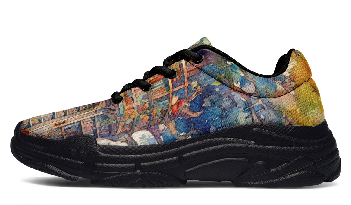 Tree Library Chunky Sneakers - Offbeat Sweetie
