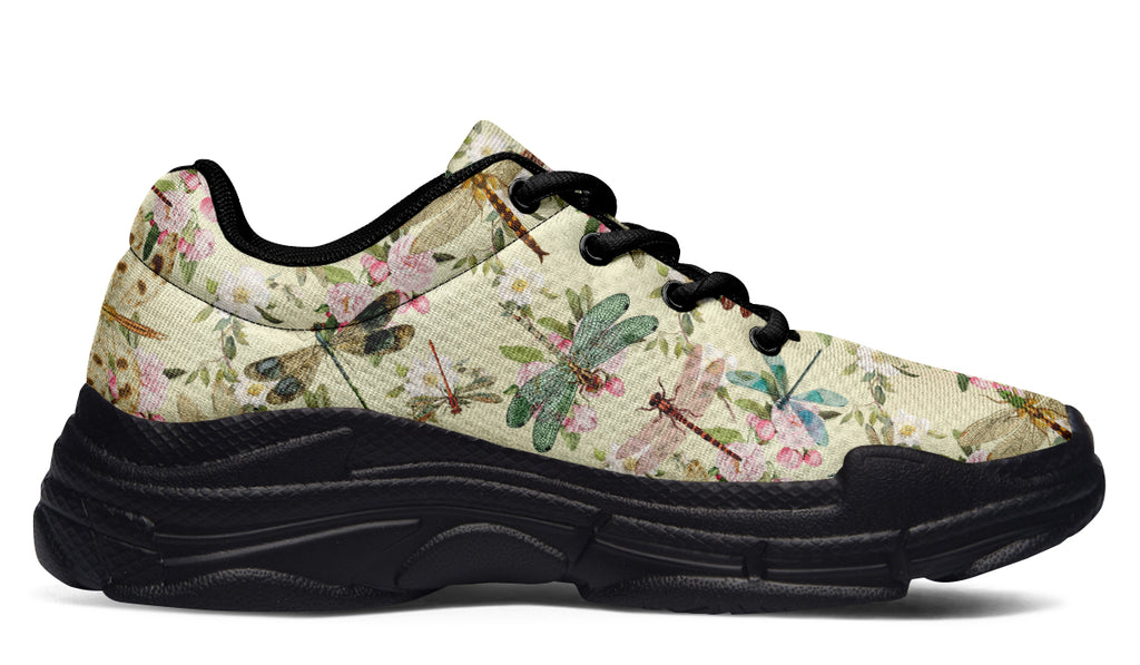 Vintage Dragonflies Chunky Sneakers - Offbeat Sweetie