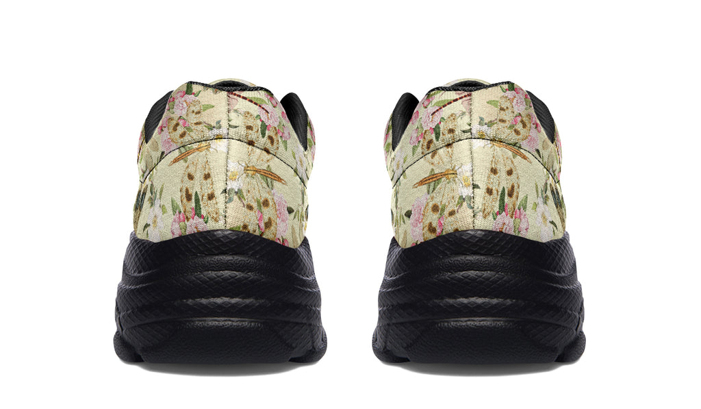 Vintage Dragonflies Chunky Sneakers - Offbeat Sweetie