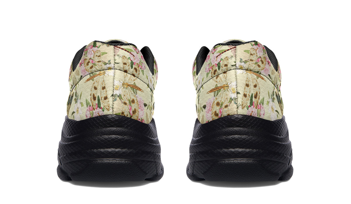 Vintage Dragonflies Chunky Sneakers - Offbeat Sweetie