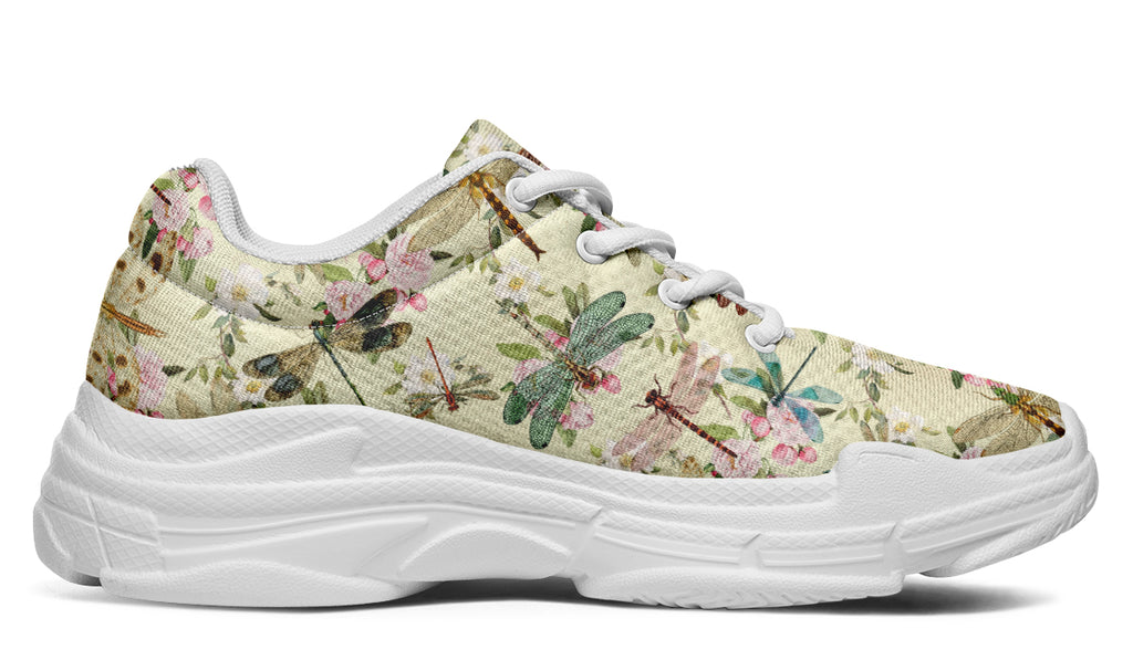 Vintage Dragonflies Chunky Sneakers - Offbeat Sweetie