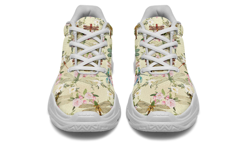 Vintage Dragonflies Chunky Sneakers - Offbeat Sweetie