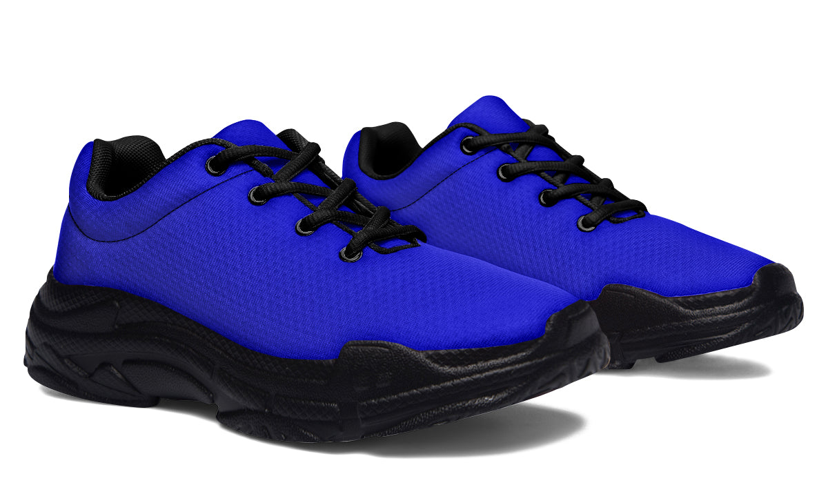 Vivid Blue Chunky Sneakers - Offbeat Sweetie