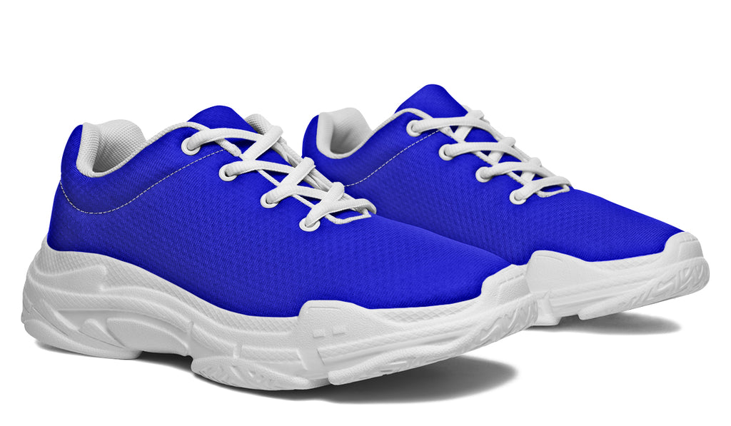 Vivid Blue Chunky Sneakers - Offbeat Sweetie