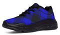 Vivid Blue Plaid Chunky Sneakers