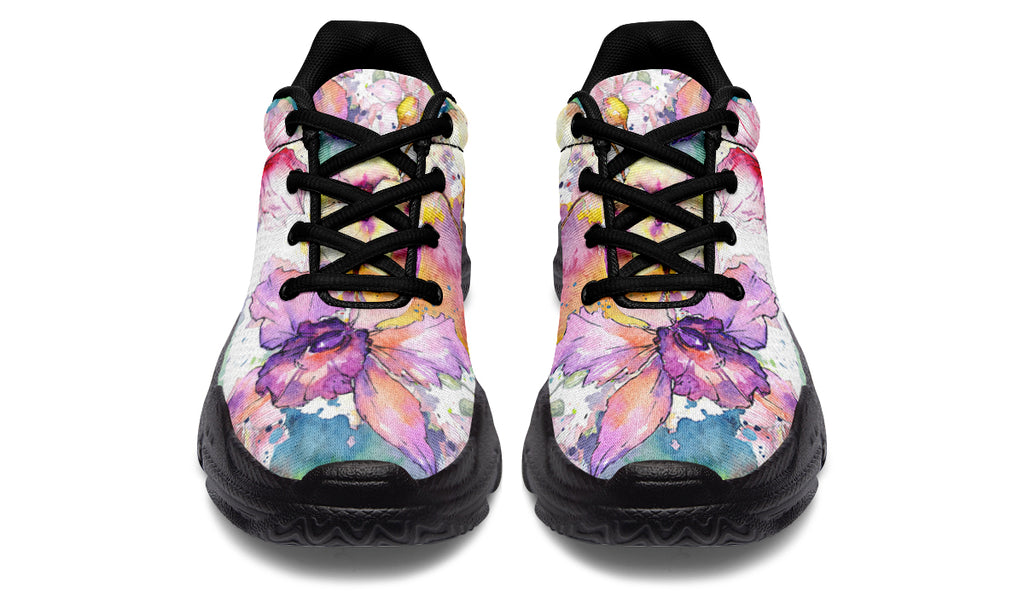 Watercolour Flowers Chunky Sneakers - Offbeat Sweetie
