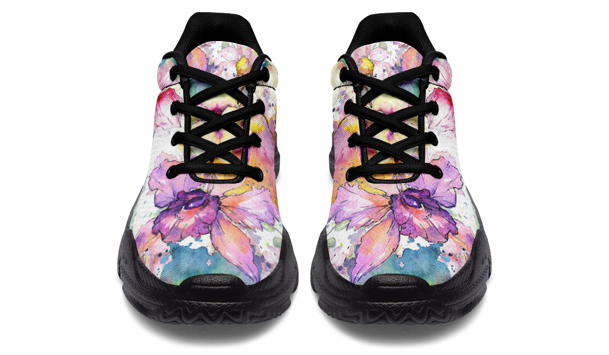 Watercolour Flowers Chunky Sneakers - Offbeat Sweetie