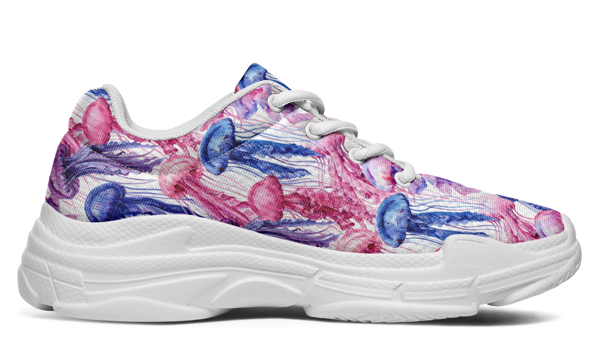 Watercolour Jellyfish Chunky Sneakers
