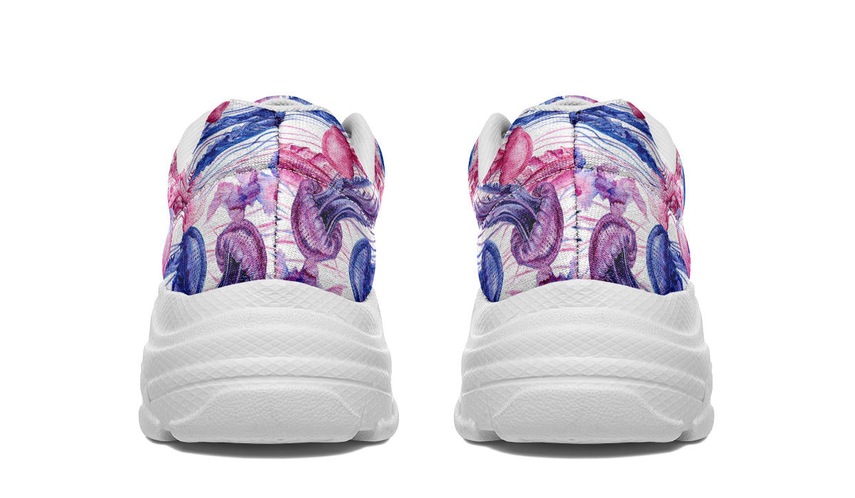 Watercolour Jellyfish Chunky Sneakers