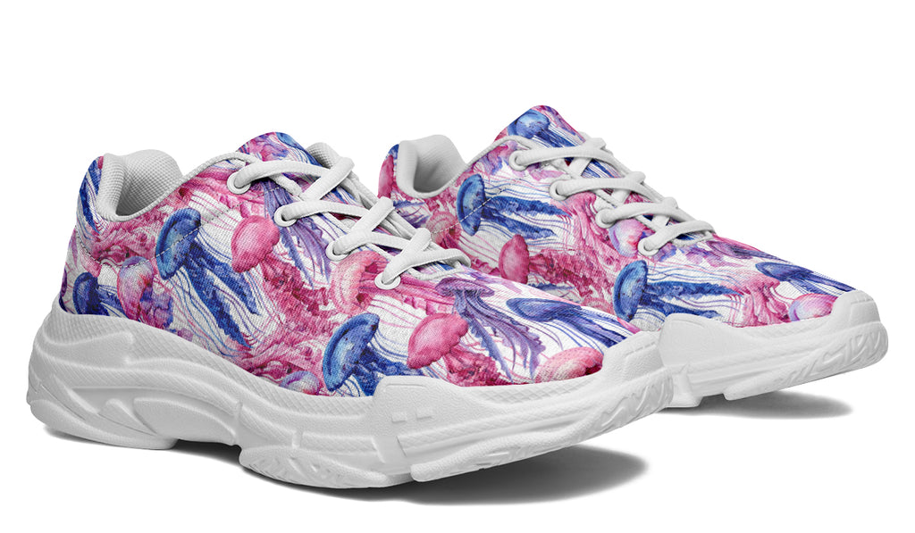 Watercolour Jellyfish Chunky Sneakers