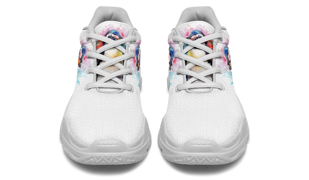 Watercolour Penguin Chunky Sneakers - Offbeat Sweetie