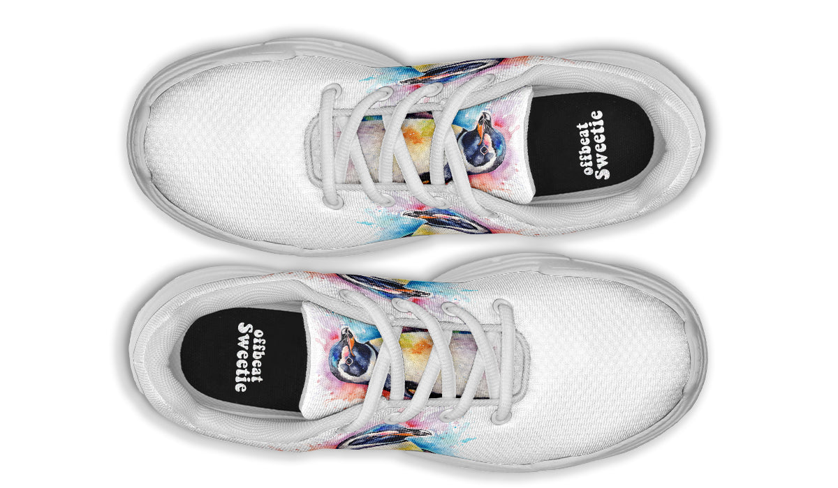Watercolour Penguin Chunky Sneakers - Offbeat Sweetie