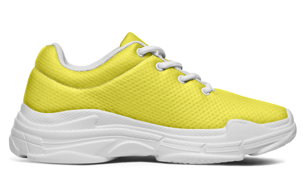 Yellow And Purple Mismatch Chunky Sneakers - Offbeat Sweetie