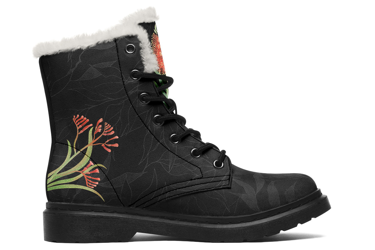 King Parrot Faux Fur Boots - Offbeat Sweetie