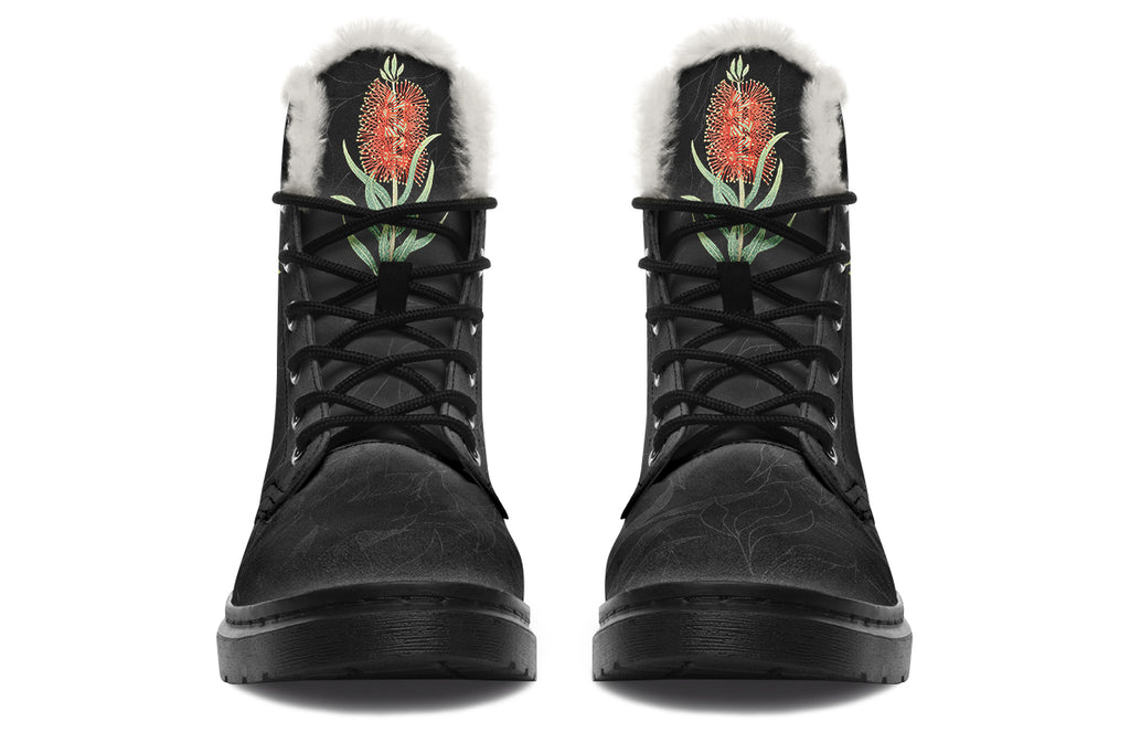 King Parrot Faux Fur Boots - Offbeat Sweetie