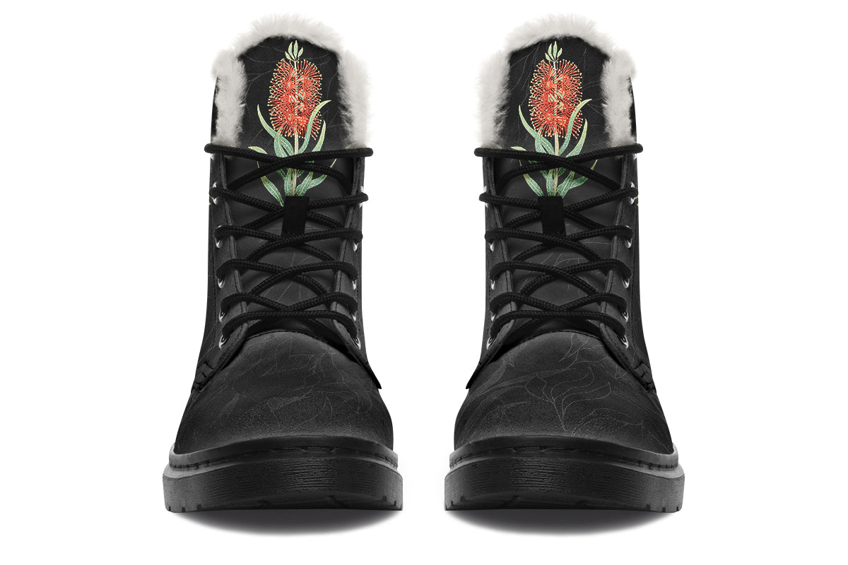 King Parrot Faux Fur Boots - Offbeat Sweetie