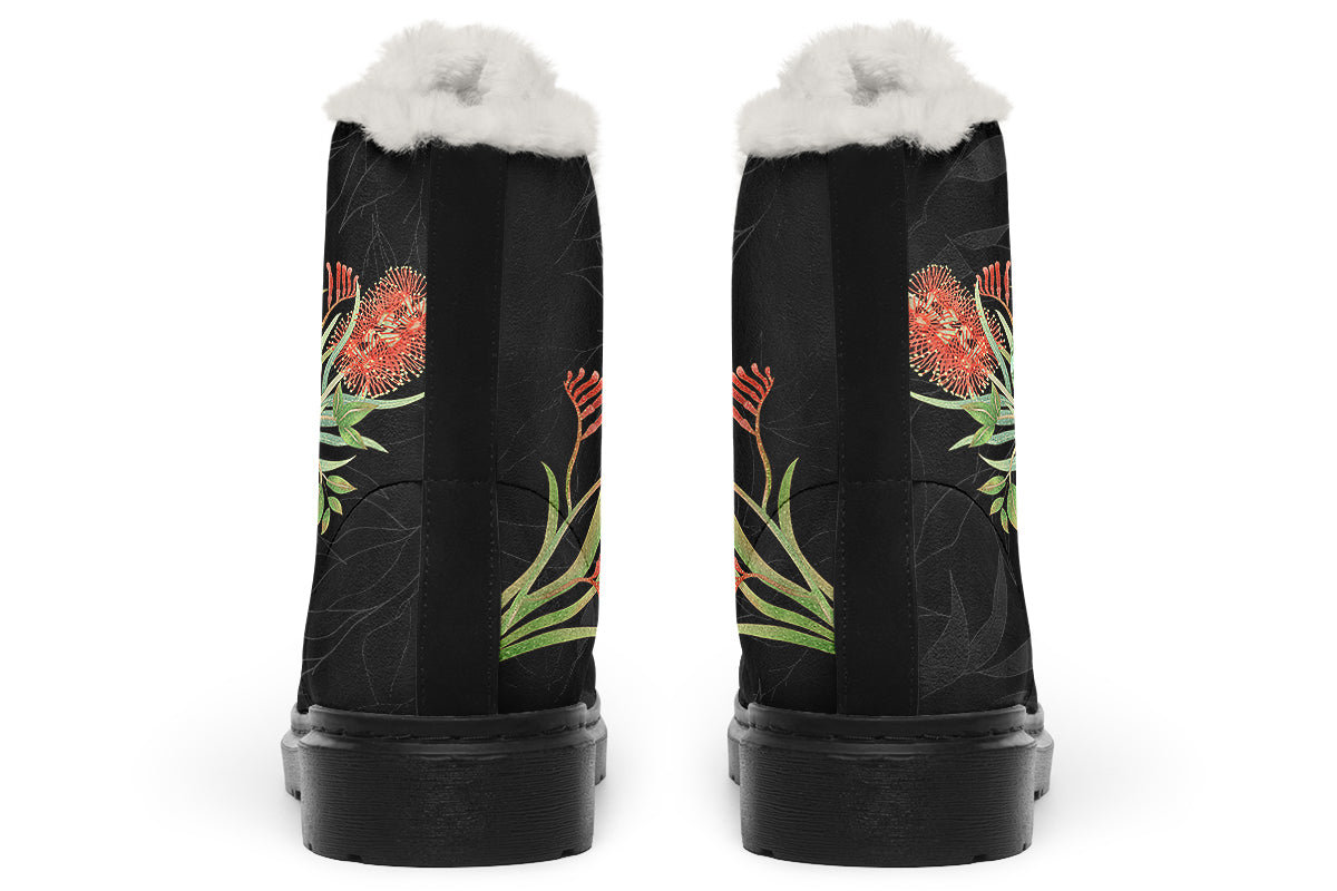 King Parrot Faux Fur Boots - Offbeat Sweetie