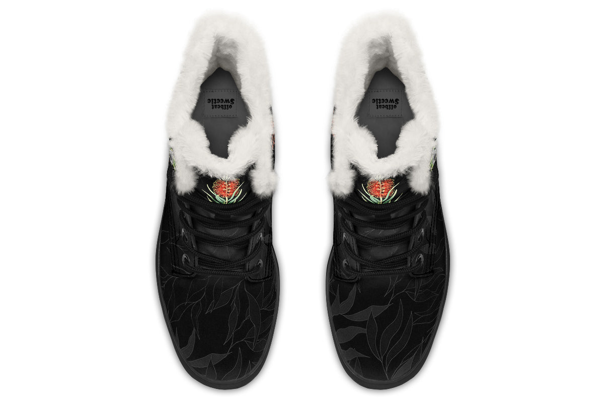 King Parrot Faux Fur Boots - Offbeat Sweetie