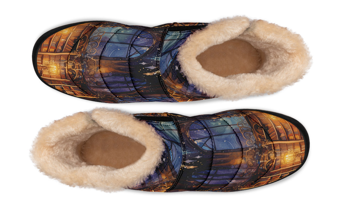 Bibliotheca Faux Fur Ankle Boots