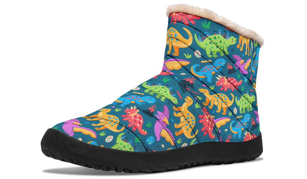 Dinosaur Friends Faux Fur Ankle Boots
