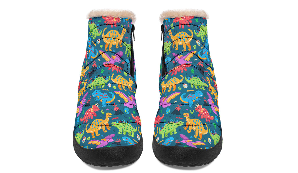 Dinosaur Friends Faux Fur Ankle Boots