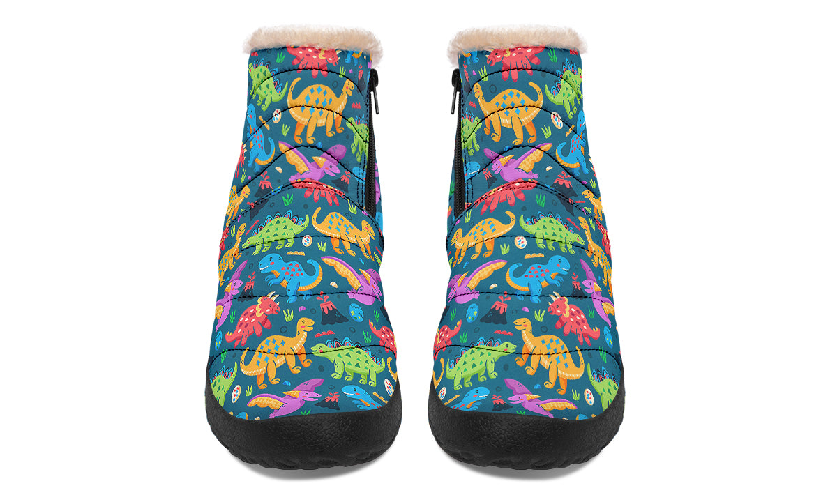 Dinosaur Friends Faux Fur Ankle Boots