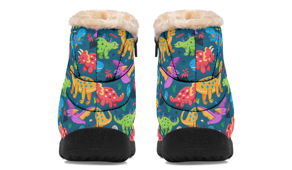 Dinosaur Friends Faux Fur Ankle Boots
