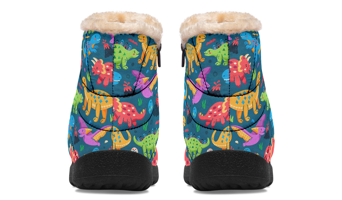 Dinosaur Friends Faux Fur Ankle Boots