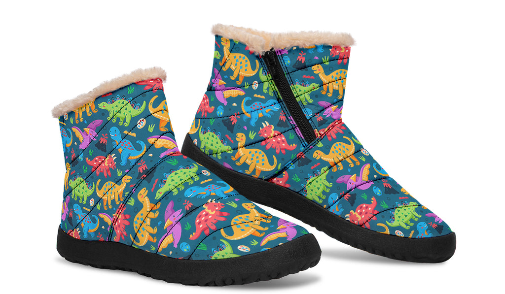 Dinosaur Friends Faux Fur Ankle Boots