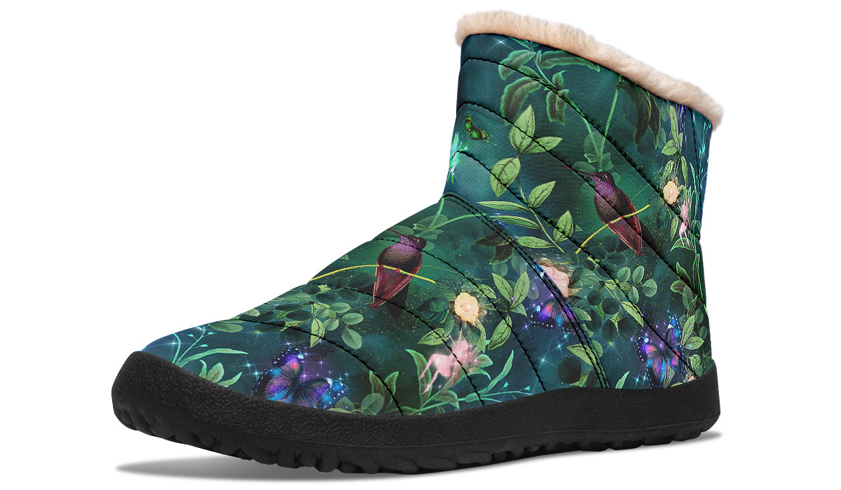 Enchanted Garden Faux Fur Ankle Boots