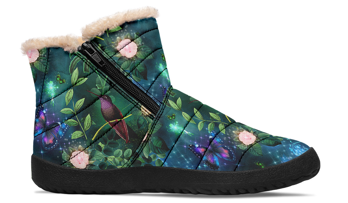 Enchanted Garden Faux Fur Ankle Boots