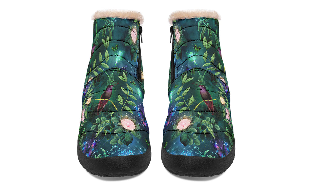 Enchanted Garden Faux Fur Ankle Boots