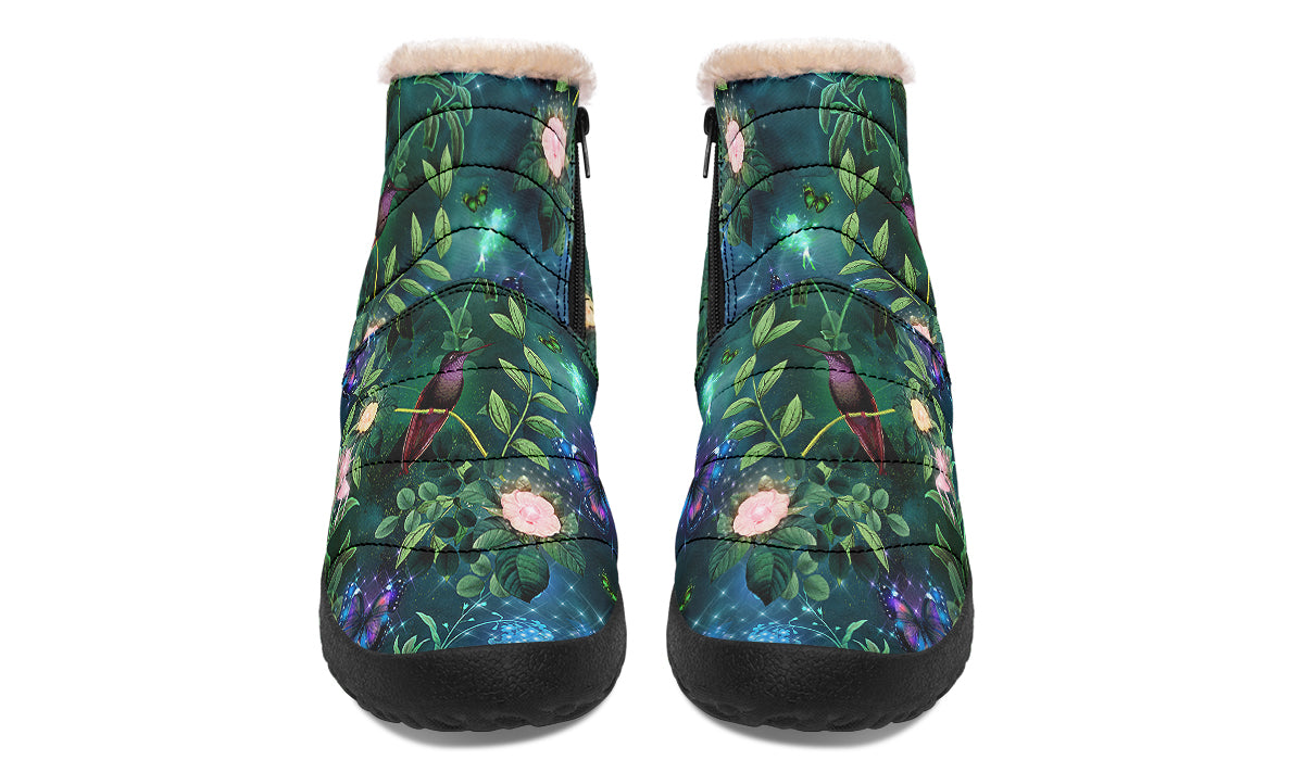 Enchanted Garden Faux Fur Ankle Boots