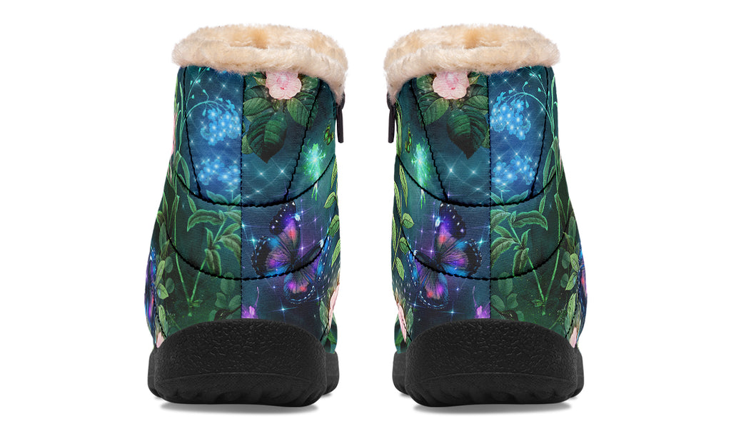 Enchanted Garden Faux Fur Ankle Boots
