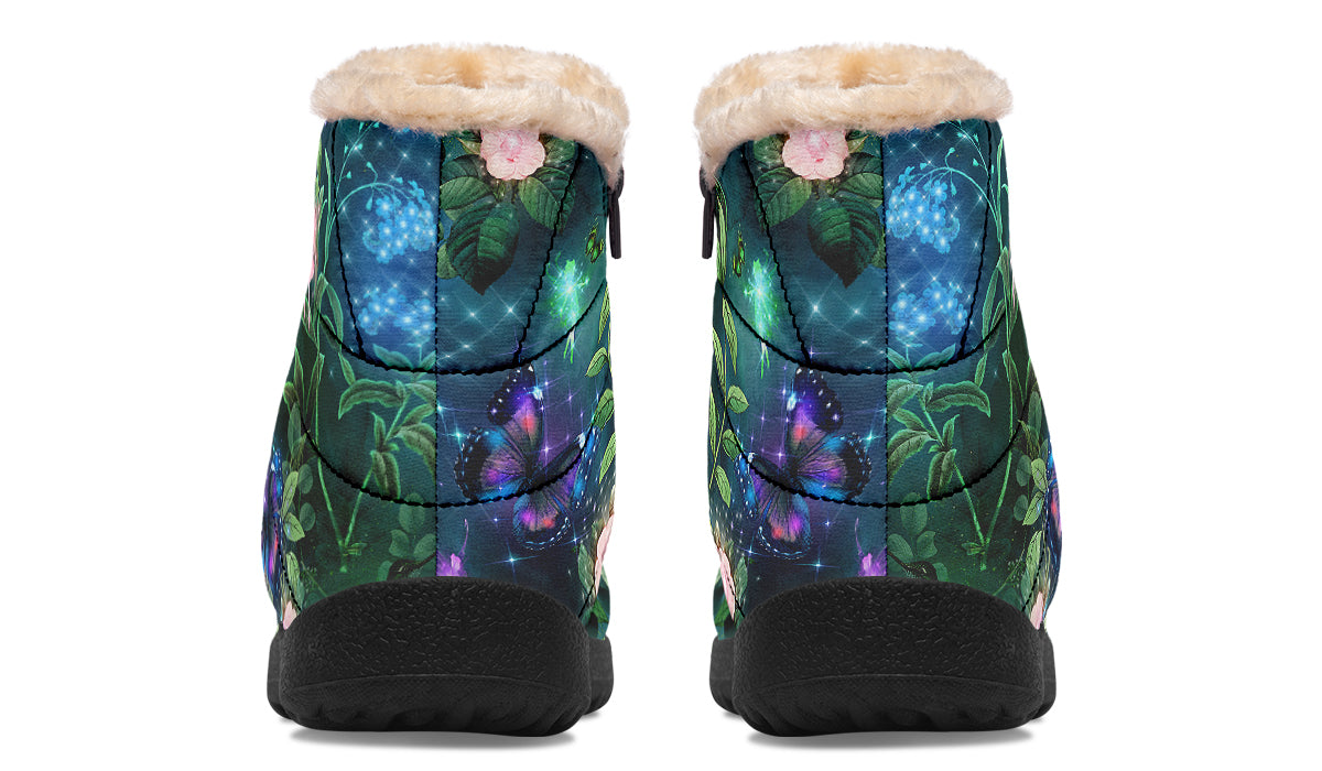 Enchanted Garden Faux Fur Ankle Boots