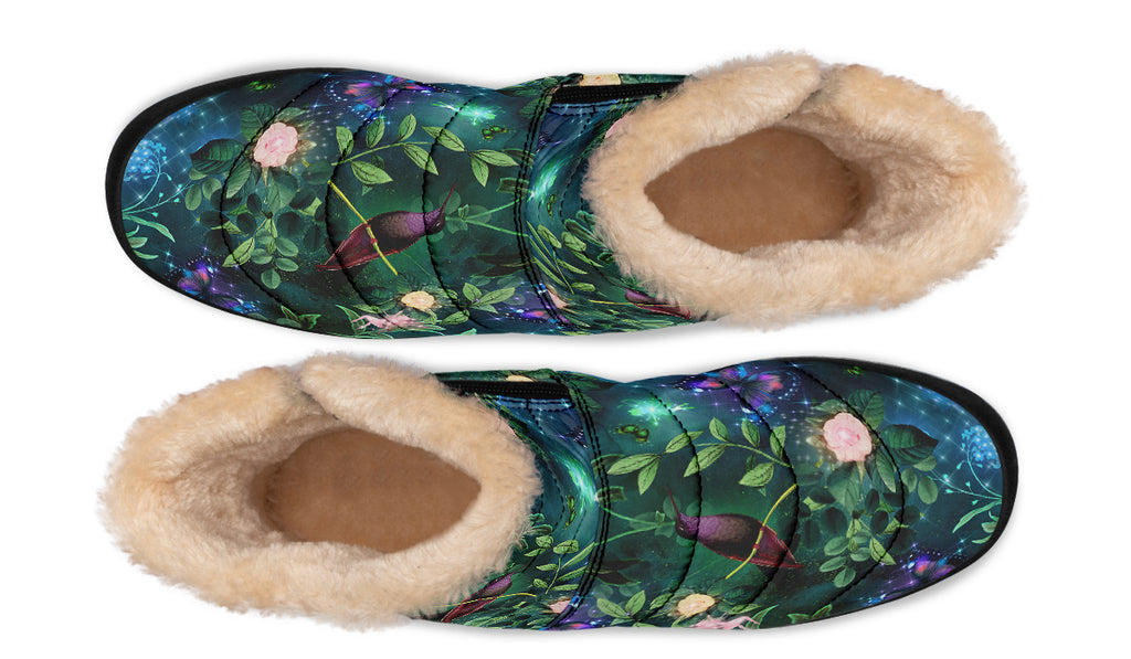 Enchanted Garden Faux Fur Ankle Boots