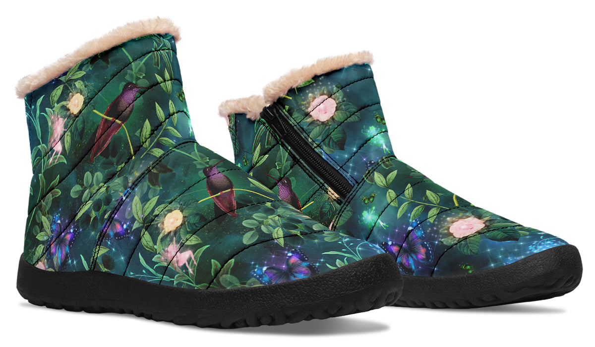 Enchanted Garden Faux Fur Ankle Boots