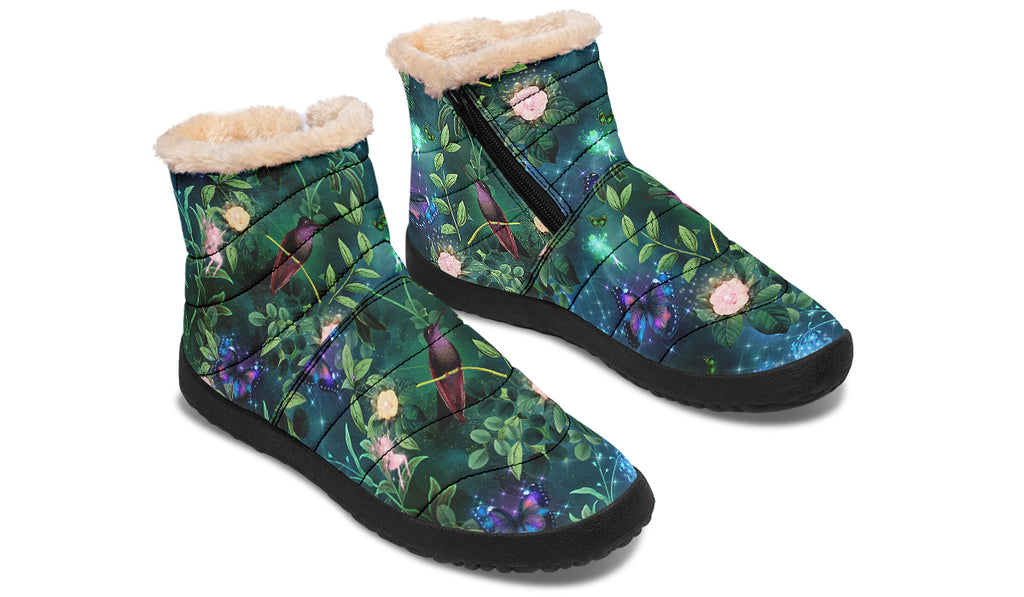 Enchanted Garden Faux Fur Ankle Boots