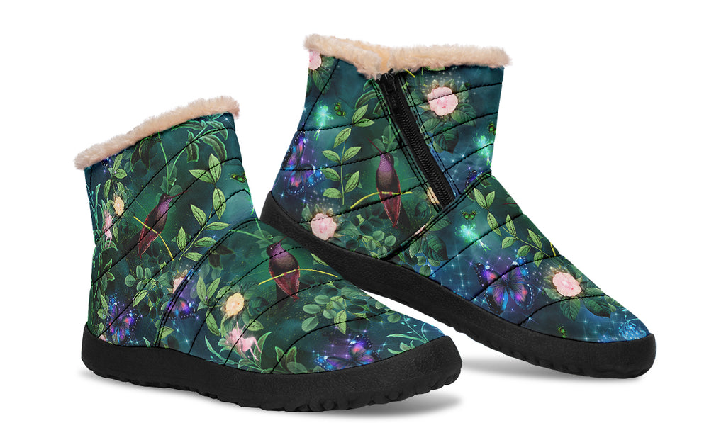 Enchanted Garden Faux Fur Ankle Boots