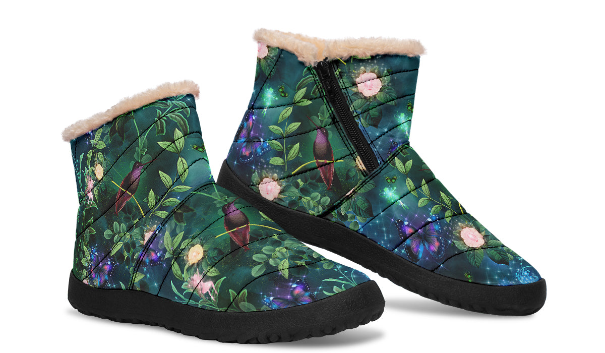 Enchanted Garden Faux Fur Ankle Boots