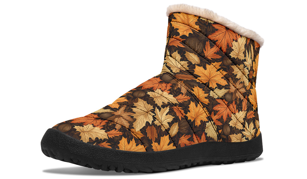 Autumn Leaves Faux Fur Ankle Boots