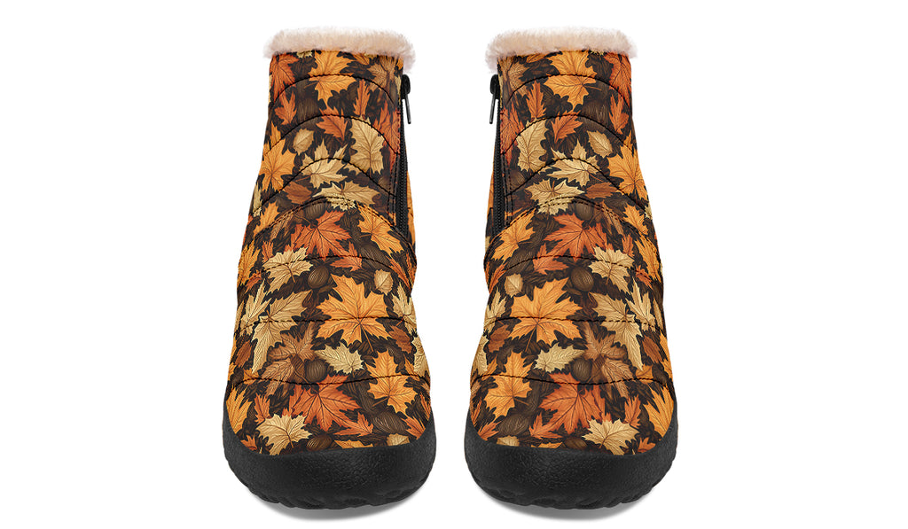 Autumn Leaves Faux Fur Ankle Boots